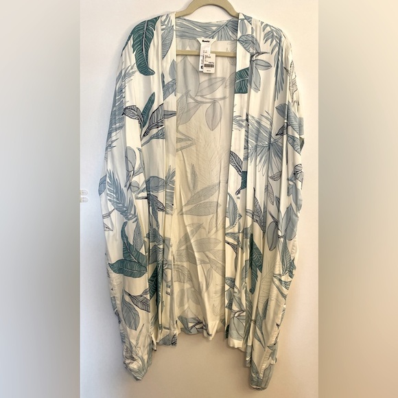 Roots Clearwater Kimono, Leaf print, Plus size, NWT - Picture 1 of 6
